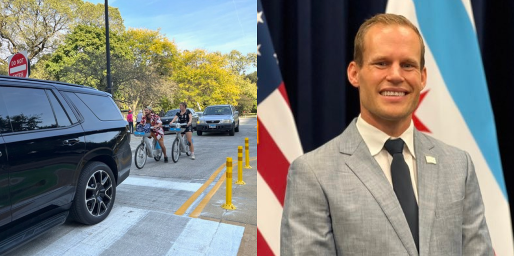 NIMBYs win: Ald. Knudsen, CDOT have removed Dickens Greenway plaza, enabling dangerous cut-through driving in Lincoln Park again