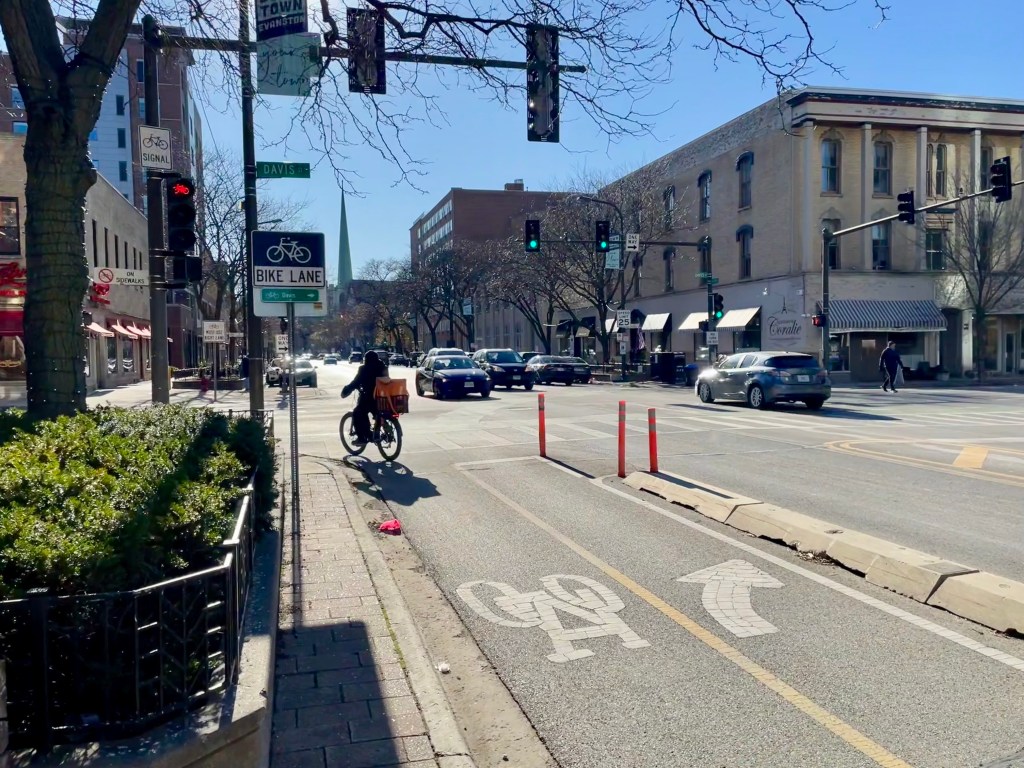 Evanston’s revised Chicago Avenue PBL extension proposal, which would *add* parking, should appease all but the most car-centric skeptics