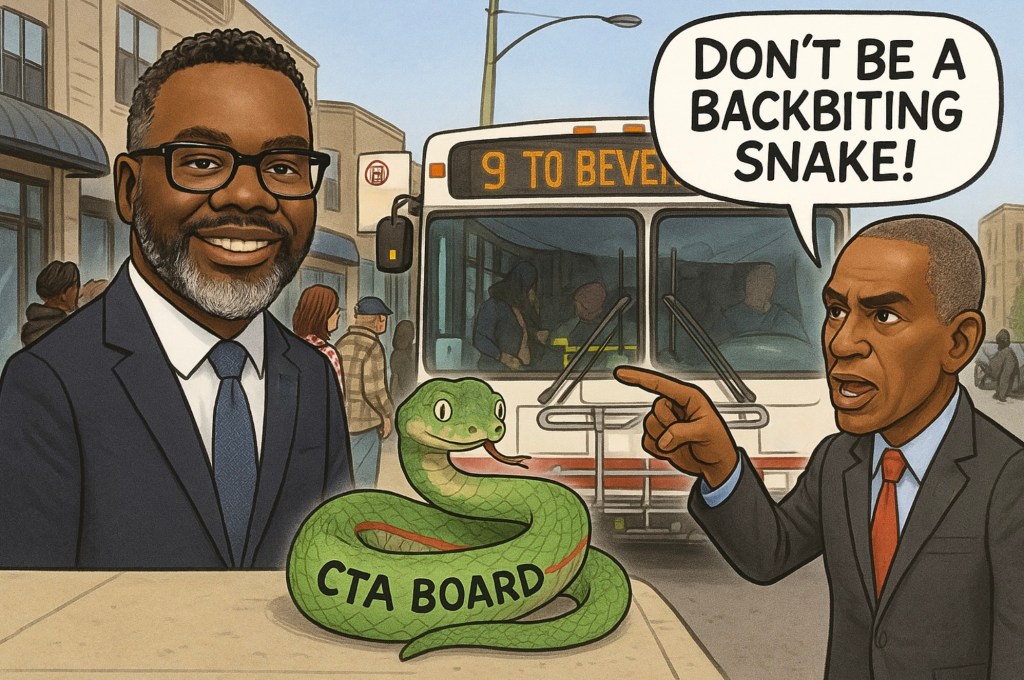 Ald. Moore insists that CTA board members who oppose Mayor Johnson’s prez pick, the alder’s ex-COS, would be “backbiting snakes”