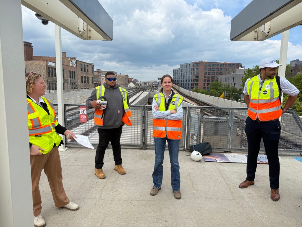 The CTA and Transport Chicago led a behind-the-scenes tour of the Red and Purple Modernization project