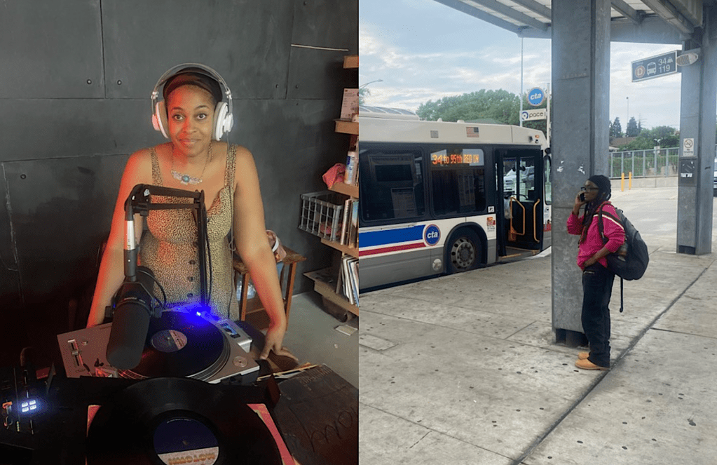 Listening to spinning records, and Red Line Extension opinions, at 95th Street Station