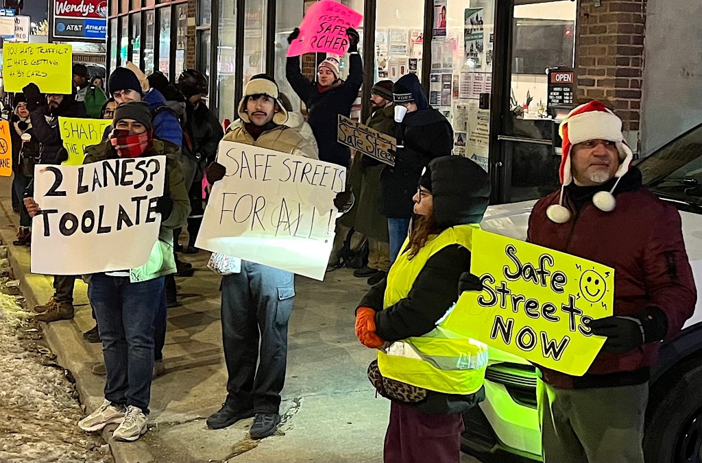 Round 2 of the dueling Archer rallies: Brighton Park road upgrades draw praise from nearby residents, citing traffic safety improvements