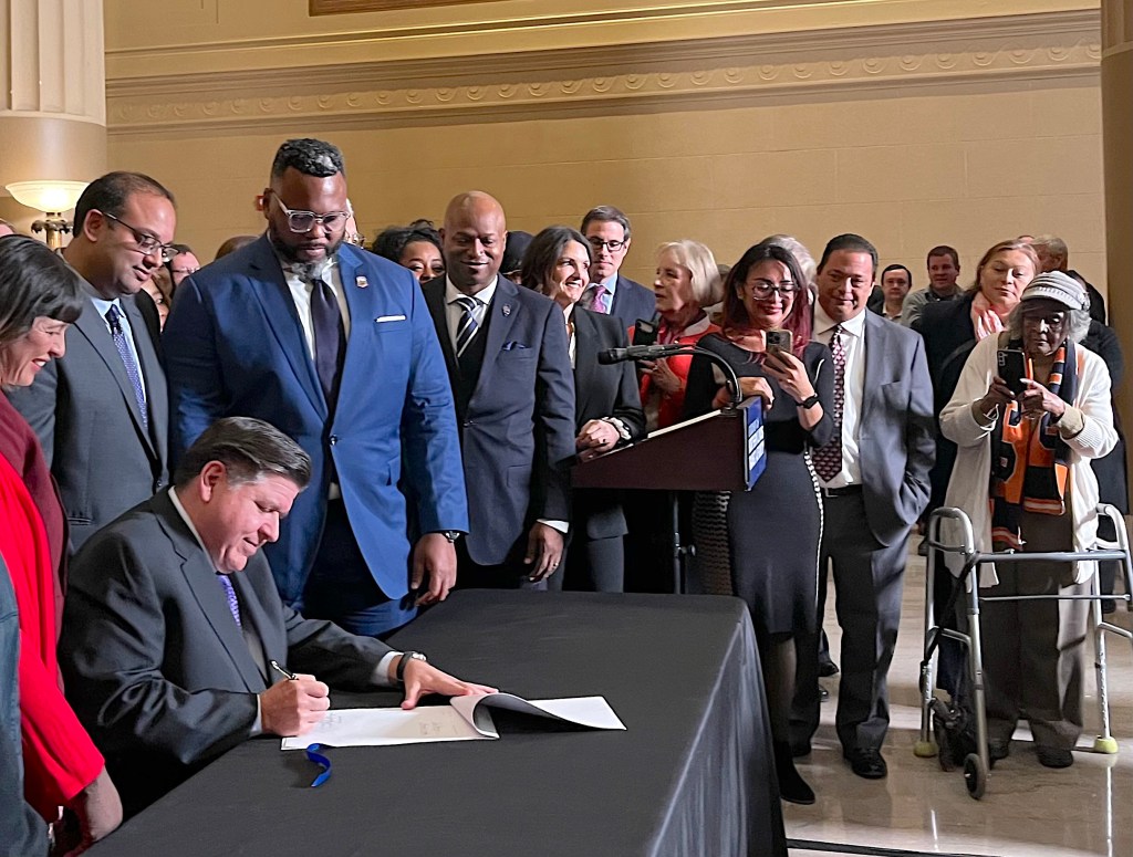 A signature achievement: With Pritzker’s Hancock, Illinois’ groundbreaking transit reform/funding bill is a done deal.
