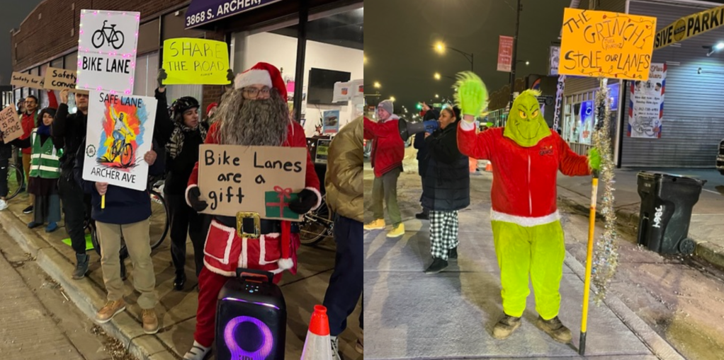 Round 3 of dueling Archer rallies: Almost all of the dozens of project supporters said they live on the SW Side. Opponents declined interviews.