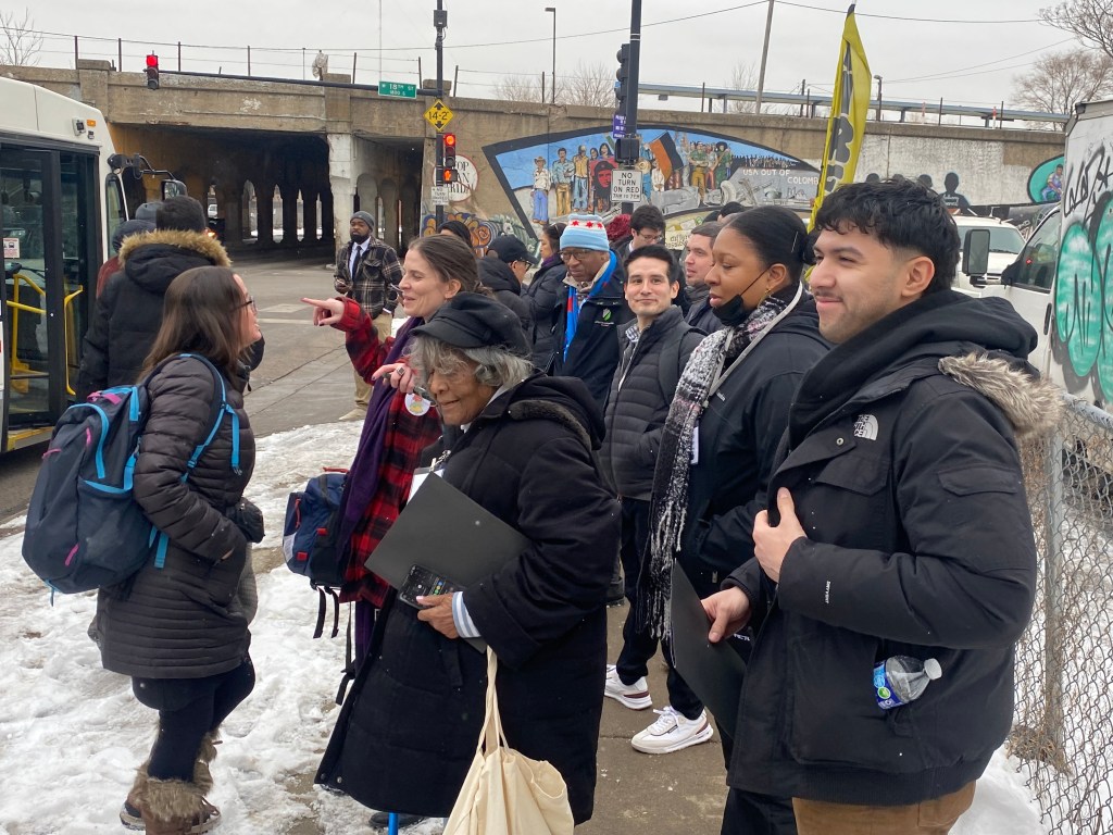 Advocates gathered to honor Rosa Parks on Transit Equity Day, and rode part of the proposed Western Avenue bus rapid transit route