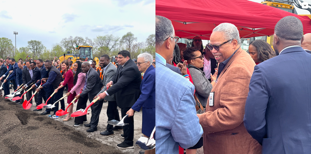 Welcome back Carter! A friendly chat with the controversial ex-CTA president at the joyful Red Line Extension groundbreaking