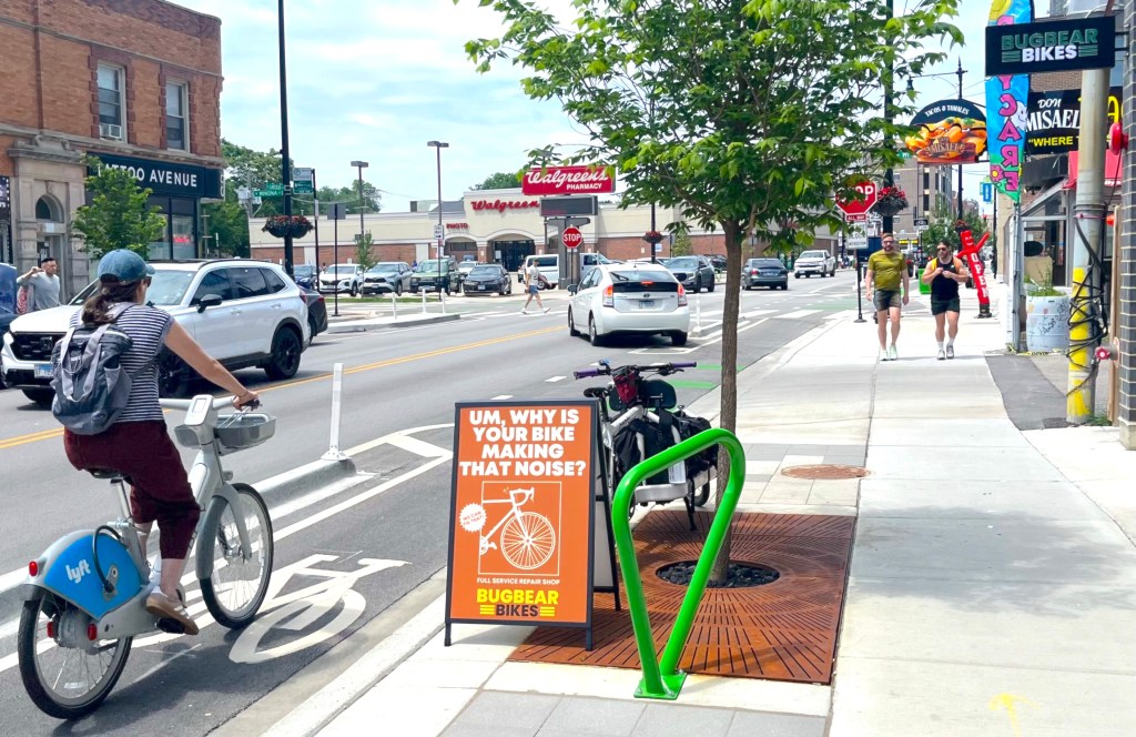 Take a virtual ride on the newly completed Lincoln Avenue protected bike lanes in Lincoln Square