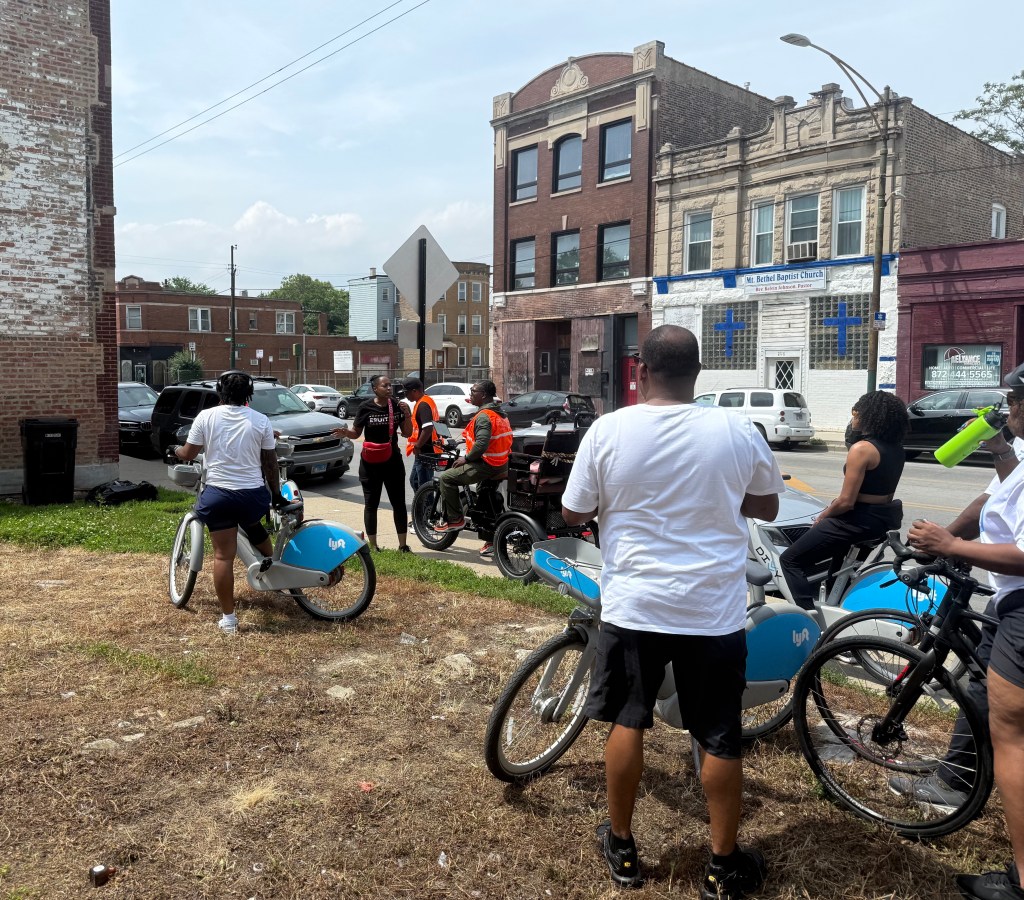 Equiticity’s North Lawndale Ride highlighted neighborhood landmarks and the future Go Hub sustainable mobility headquarters