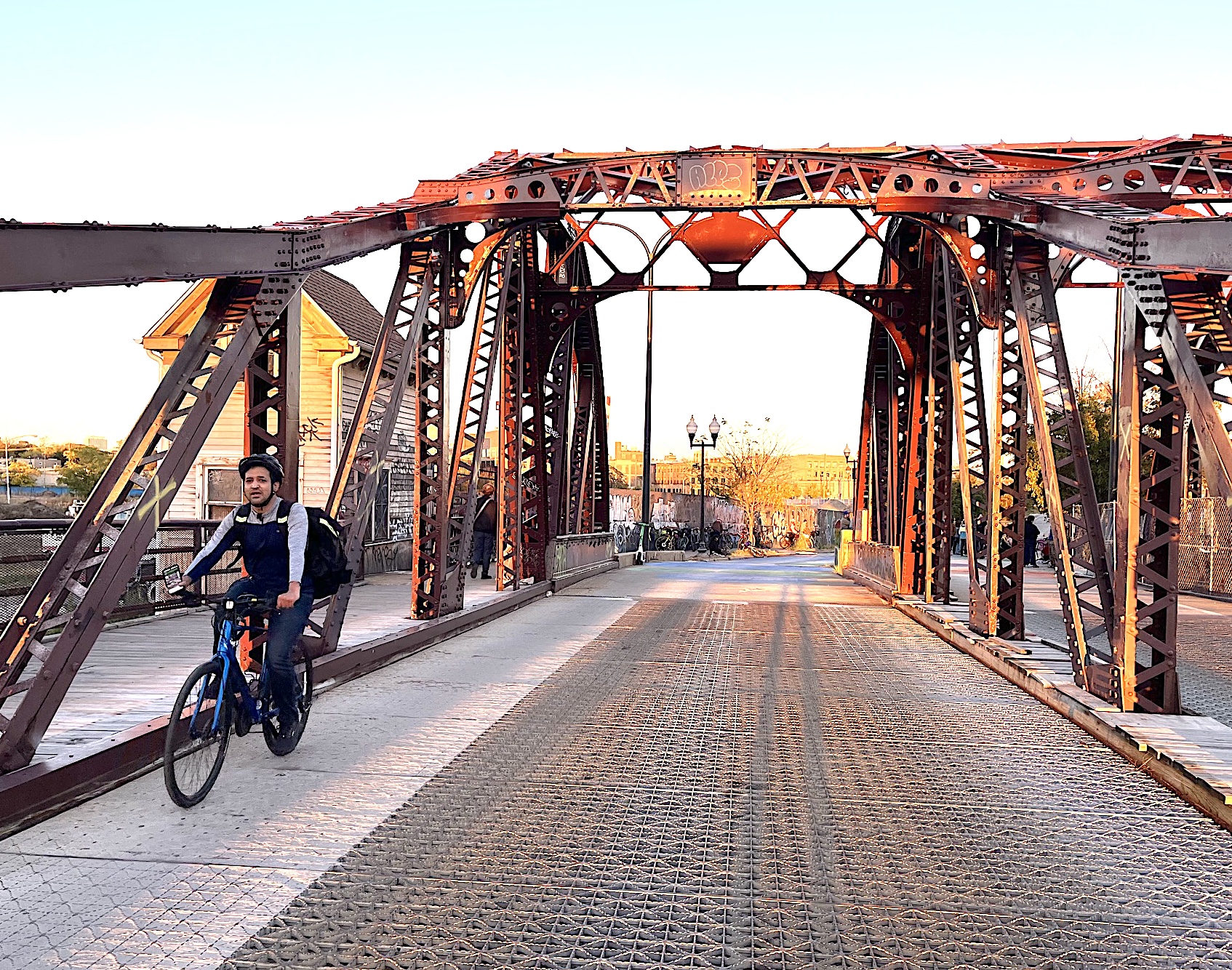 Bike Riding Paper Log Take it to the bridge! Car-free Cortland span was activated by live ...