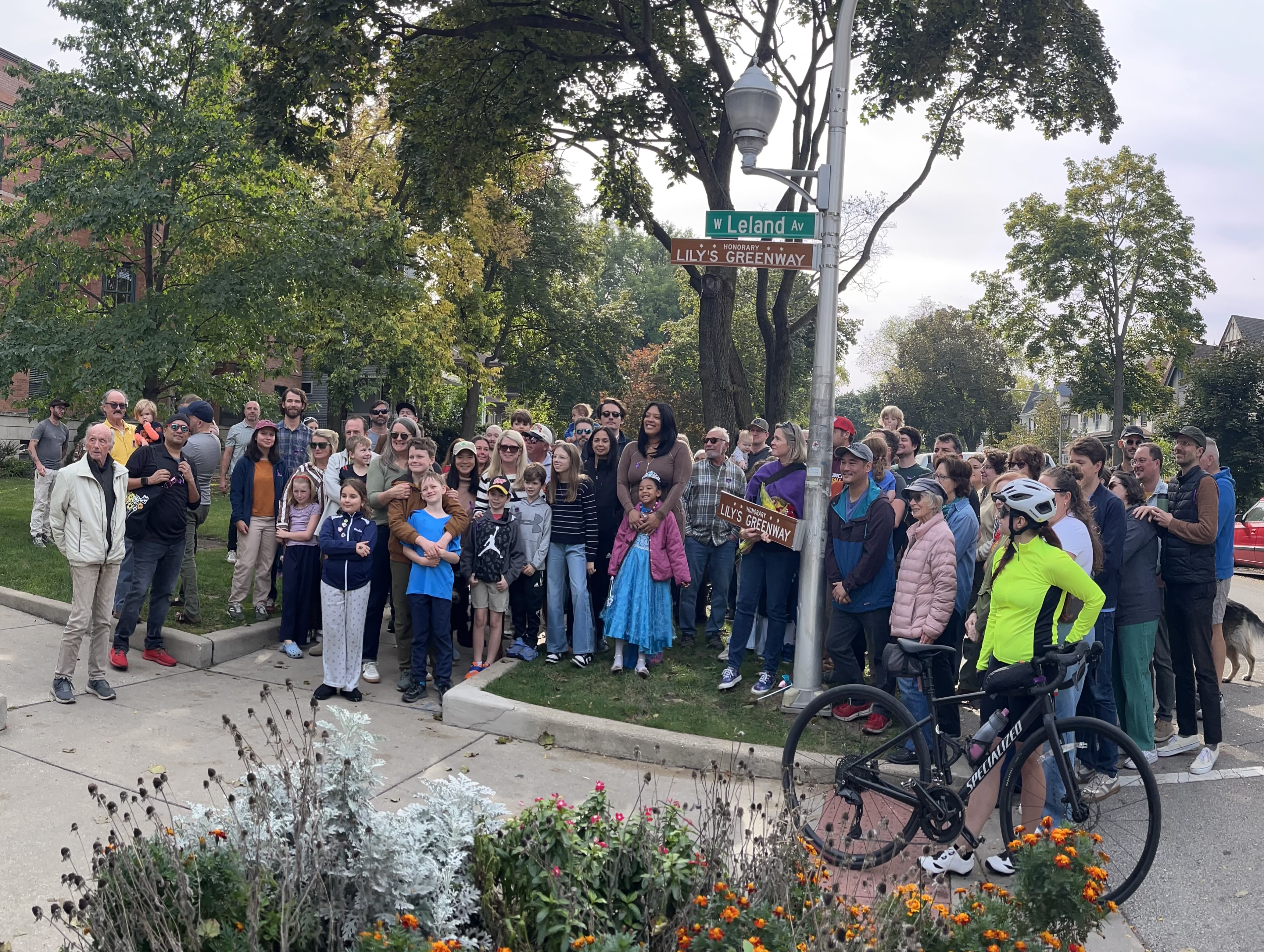 What was said at the street naming ceremony for "Lily's Greenway," honoring the life and memory of Elizabeth "Lily" Grace Shambrook, 3 - Streetsblog Chicago