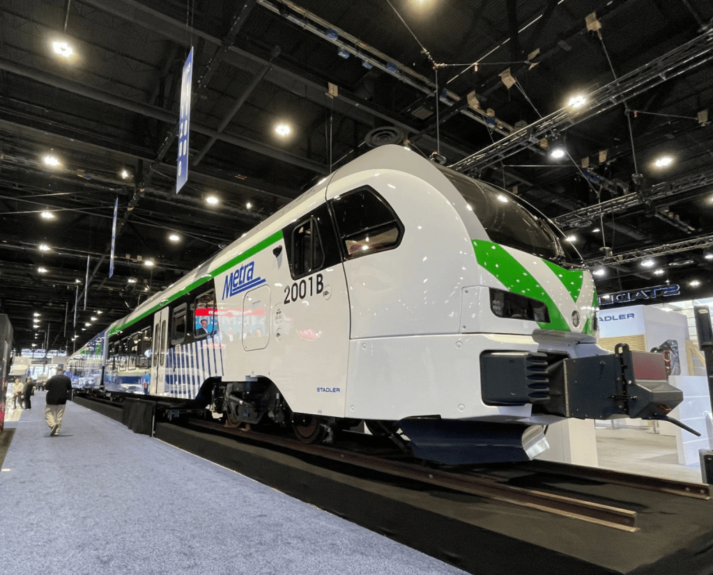 At APTA Expo, Chicagoland’s transit’s future came in two forms: a battery train and a new regional system