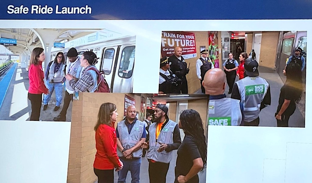 At second CTA board meeting under NITA, agency reports early Safe Ride Specialist pilot results, major crime decrease, and ridership gains